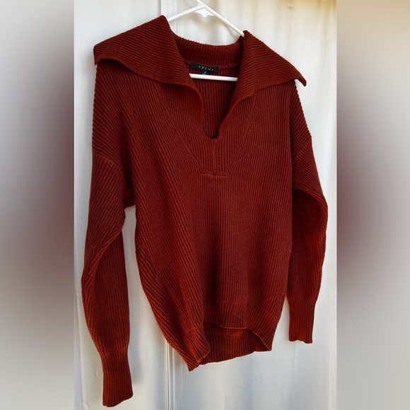 Cyrus Rust Cinnamon Terra Cotta Long Sleeve Sweater Size S - Picture 3 of 9